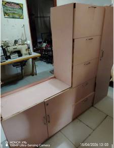 Bookshelf/ Almari Buku Pink 5 Tingkat Tinggi 165CM