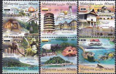 Mint stamp Pahang Perak Terengganu Malaysia 2017