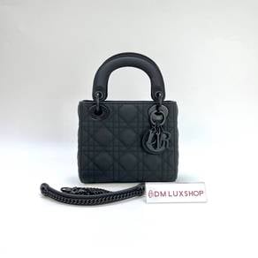 Preloved Dior Lady Dior Mini Ultramatte Black