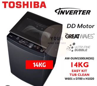 Toshiba 14.0 Kg Top Load Washer AW-DUM1500LM(SG)