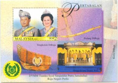 Miniature Sheet Raja Negeri Perlis Malaysia 2001