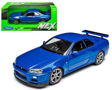 1:24 Nissan skyline GT-R (r34) -Blue