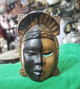 Vintage Primitive Hand carved Wooden Mask