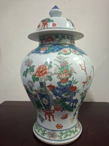 Hand Painted Porcelain Jar 手工彩绘将军罐（带盖）｜中式陈设收藏