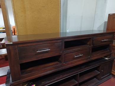 Dark colour teak wood TV Cabinet