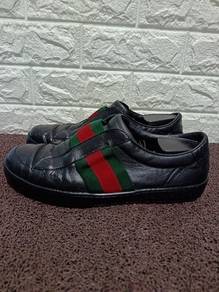 Uk7.5 Gucci Web Strap Slip-On Sneakers