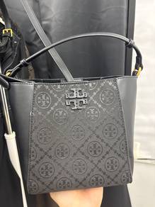 TORY BURCH Black LeatherBucket Bag