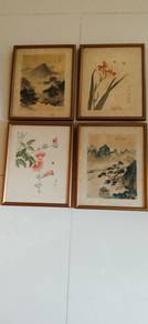 Silk painting with frame