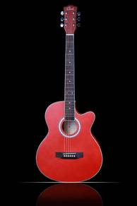 Cate QM-601C Acoustic Guitar - Red