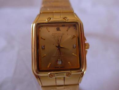 Citizen Gold Rectangular Dial Watch