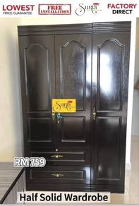 almari baju kayu solid