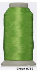 Green 8739 Embroidery Machine Thread Benang Sulam