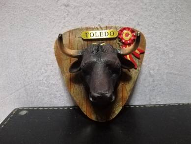 Vintage Magnetic Sticker Bull Head
