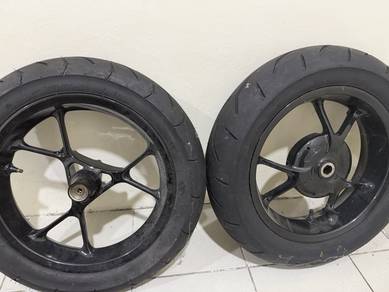 rim nvx v2 ori moto hitam kilat