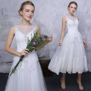 White prom dinner wedding bridal dress RB0135
