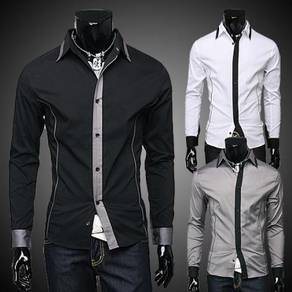 A0538 Extravagant Black Formal Long Sleeve Shirt