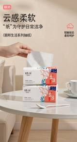 Facial tissue made from wood pulp Unscented