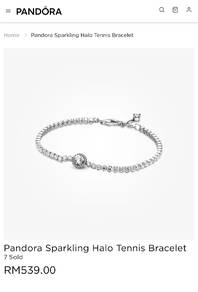 Pandora Sparkling Halo Tennis Bracelet