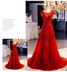 Red wedding evening prom dress gown RBP0997