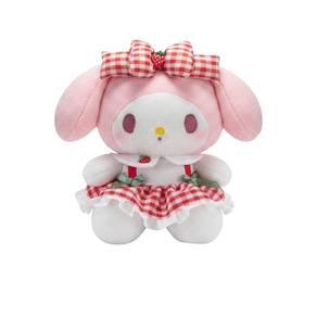 23cm Kawaii My Melody Strawberry Gingham Plush Toy