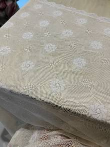 White Pure Cotton Table Cloth