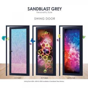 Pintu Bilik Air Aluminium Swing Door Ansuran