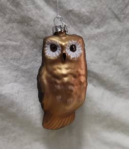 Owl - Handmade, Glass Christmas Ornament Manufactu