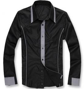 Z0538 KEMEJA HITAM LENGAN PANJANG MAN FORMAL SHiRT