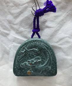 Japanese Clay Bell Ceramic Vintage old Dragon 🐉