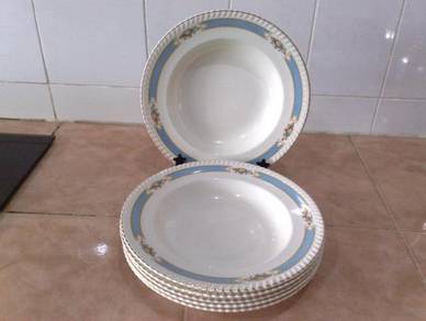 Pinggan antik antique johnson & bros deep plate 6