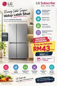 LG  peti  sejuk side by side 664L