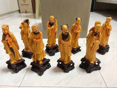 Eight immortals of heaven statue figurine cross th