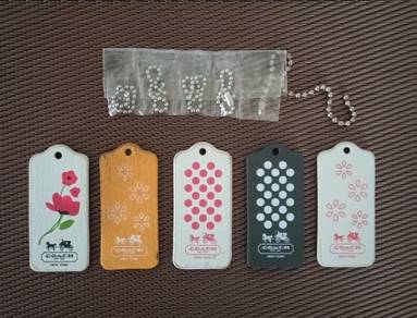 Coach New York Tag Charms Rare