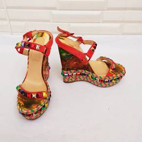 Christian Louboutin Cataclou Studded Leather Wedge