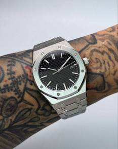 Custom Seiko Mod 42mm Black No Logo AP Royal Oak