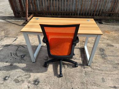 [Set] 4ft Meja Office Table Desk + Chair Kerusi