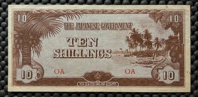 Oceania Japanese Invasion Money 10 Shillings 1942