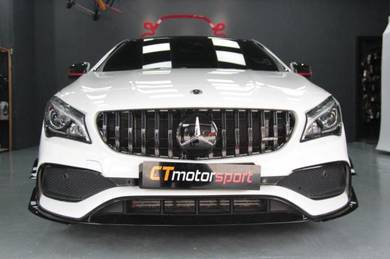 Mercedes W117 FL Front Canard Set Gloss Black