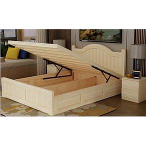 Modern Wooden Bed Frame Large Storage King Size