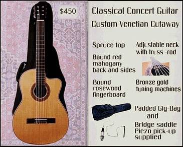 NEW - Classical Guitar with Cutaway