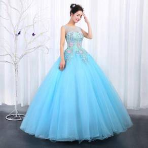 Pink blue prom wedding bridal gown dress RB0452