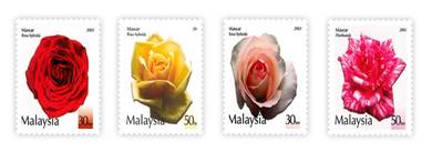 Mint Stamp Roses Malaysia 2003