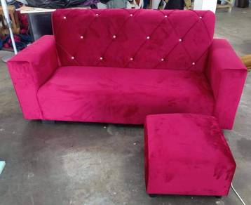 sofa L shape baldu tebal cantik 