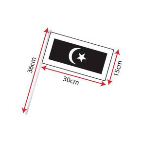 Terengganu Hand Hold Flag with stick
