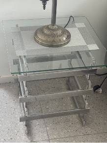 Chrome & Glass Side Table