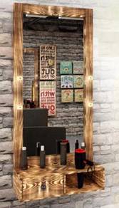 Mirror wall table make up dresser hair salon 5