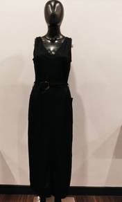Free Postage New Long black dress Size M by