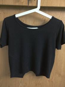 Preloved Soft Stretchable S/S CropTOP #a.s.a.p.#