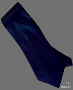 Indigo Dark Blue Solid Glitter Thai Silk Neck Tie
