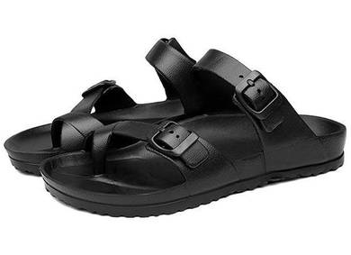 R0253 Summer Korean Black Sandal Slipper Men Shoes
